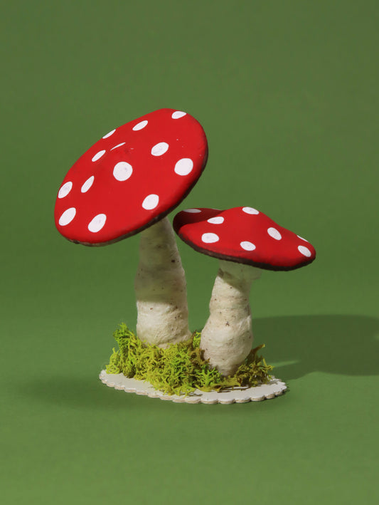 オーナメント Assorted Double Standing Mushroom Figure