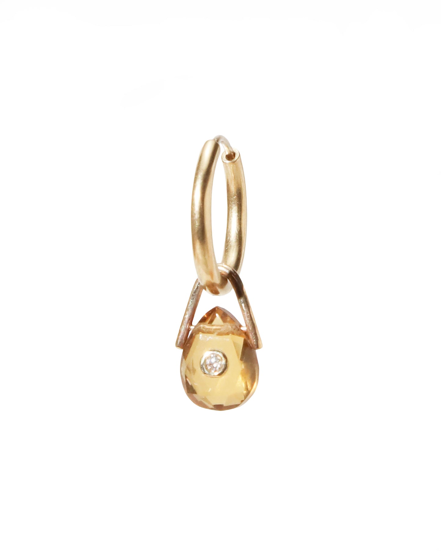 ピアス (片耳) ORSO - Honey Quartz
