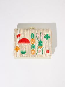 ＜文庫革 × Natalie Lete＞三つ折り財布 Rabbit and LUCK