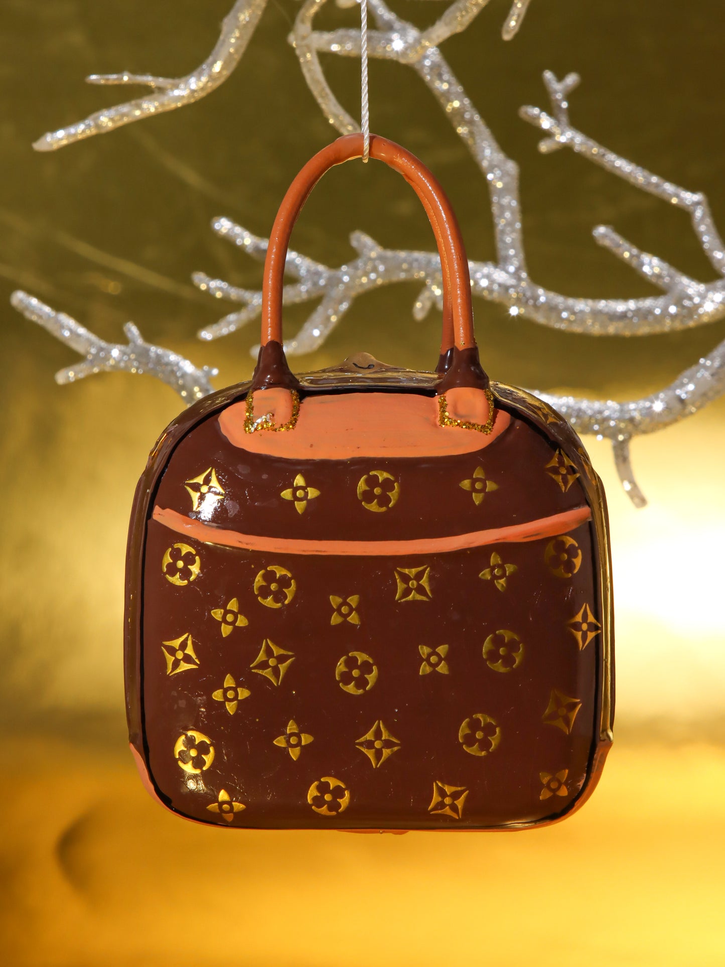 オーナメント LUXURY HANDBAG-BROWN