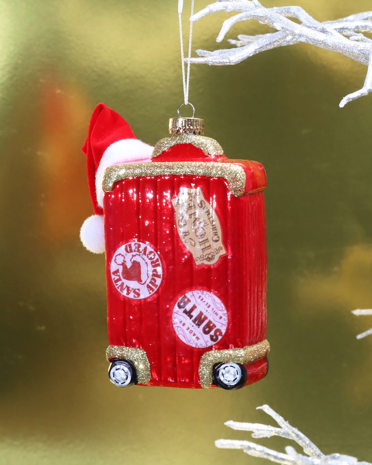 オーナメント Santa Suitcase