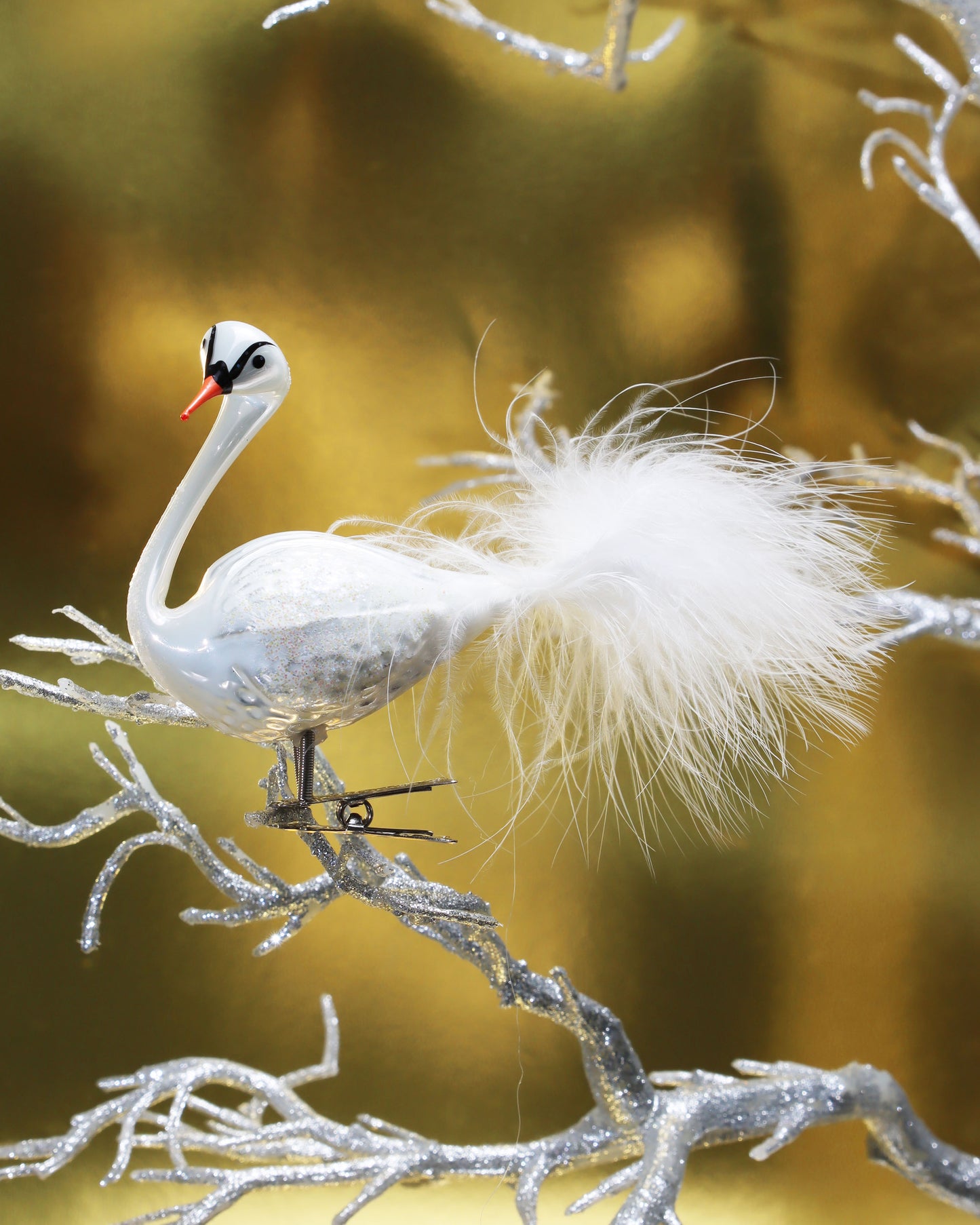 オーナメント Glass swan