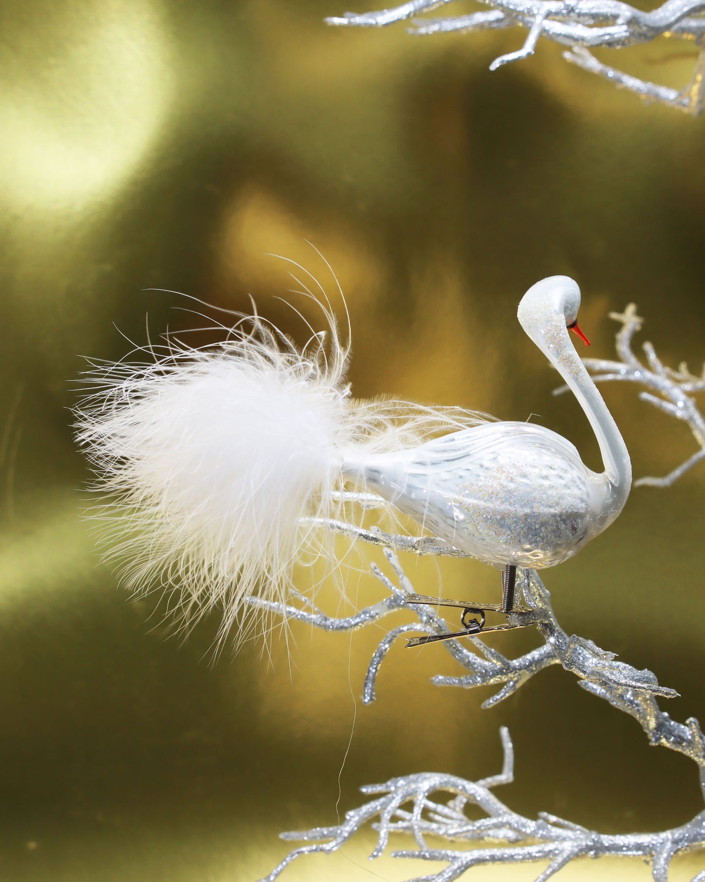 オーナメント Glass swan