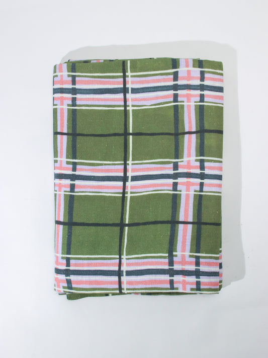 ＜AVENIDA HOME＞テーブルクロス Plaid Green 160×160