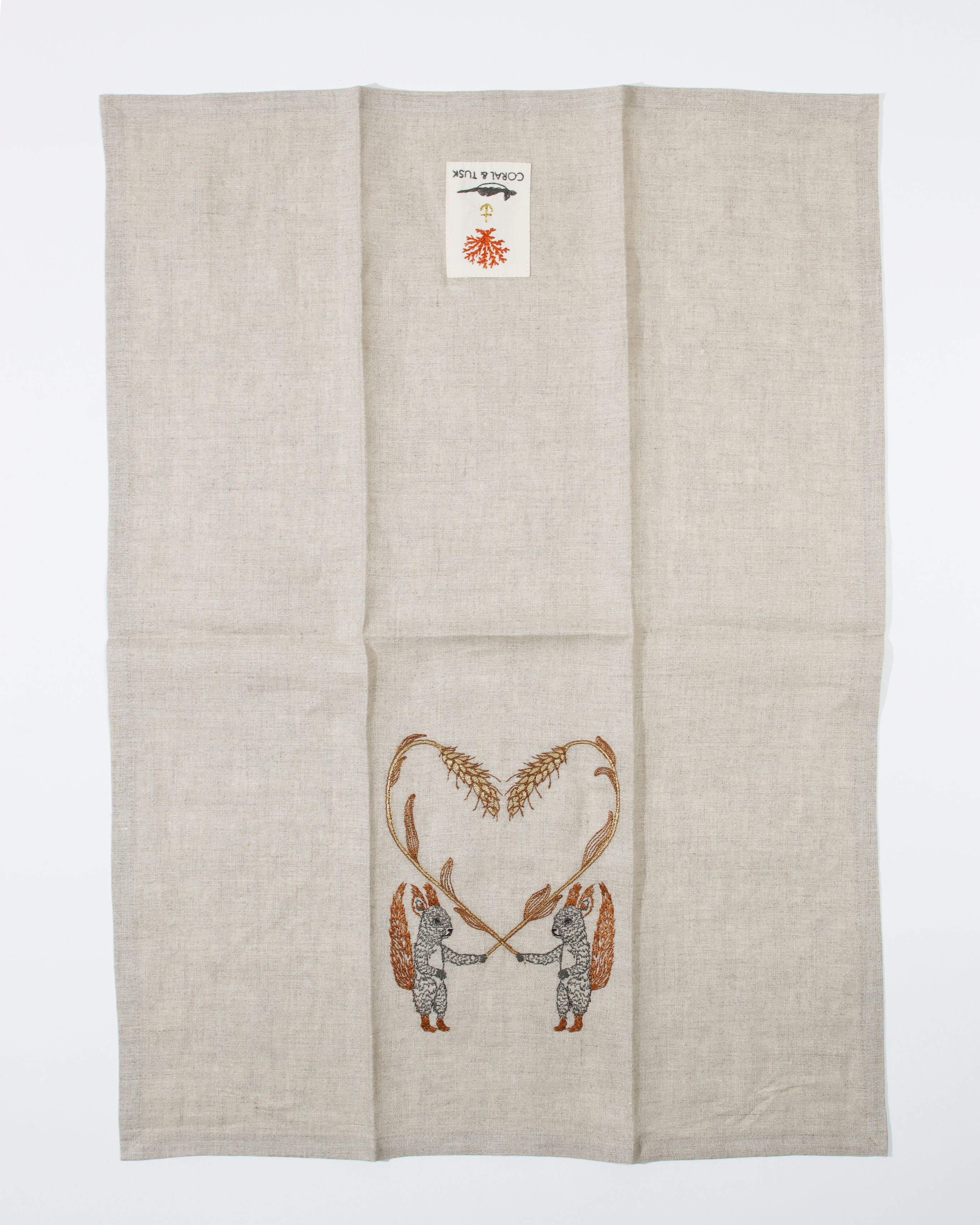 ティータオル Squirrels with Wheat – ATELIER ONLINE