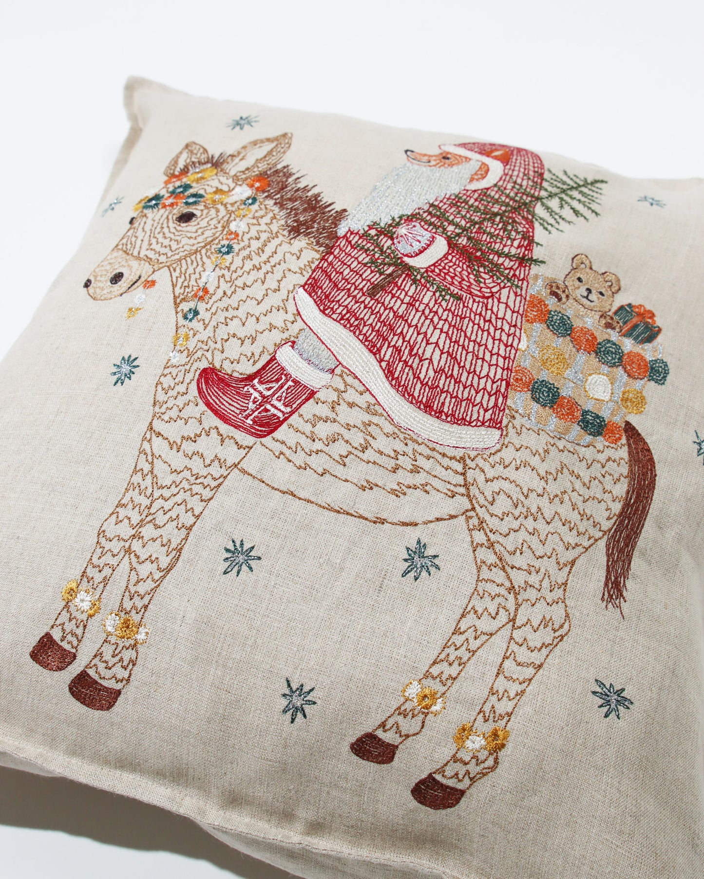 クッションカバー 40×40 Christmas Donkey