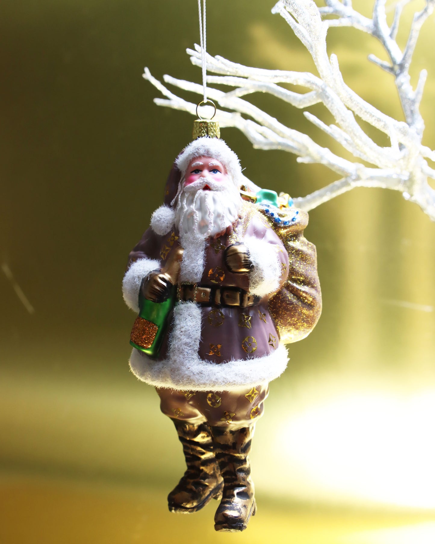 オーナメント LUXE SANTA - BROWN