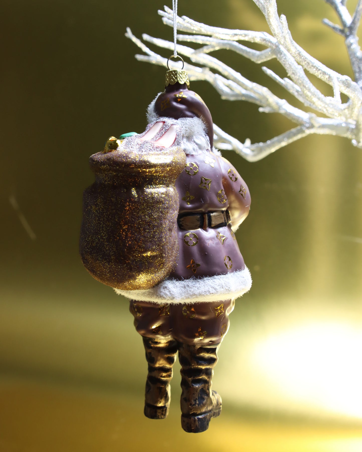 オーナメント LUXE SANTA - BROWN