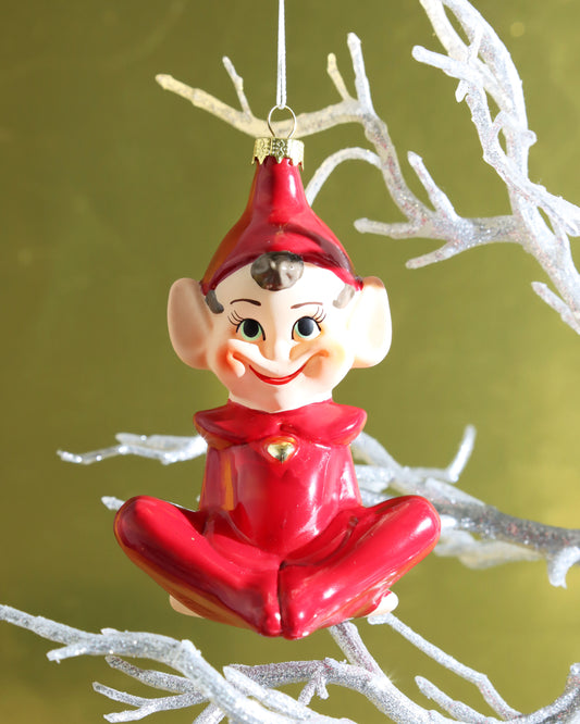 オーナメント RETRO ELF -RED