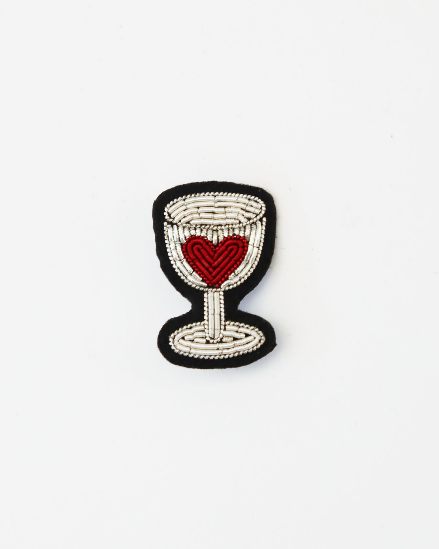 ＜Macon&Lesquoy＞ ブローチ Verre Coeur Rouge