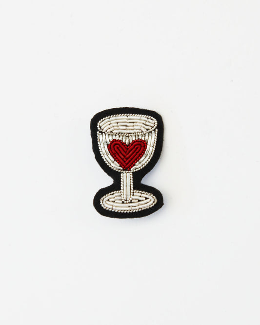 ＜Macon&Lesquoy＞ ブローチ Verre Coeur Rouge