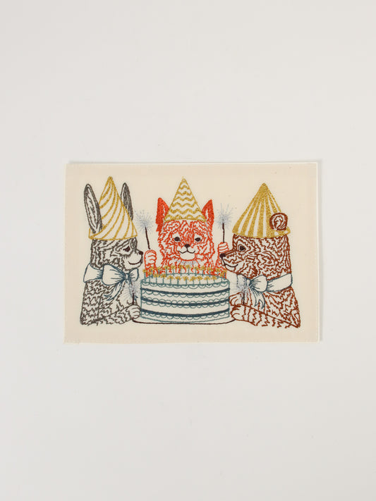 刺繍カード Birthday Celebration