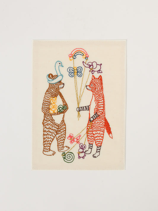 刺繍カード Balloon Animals