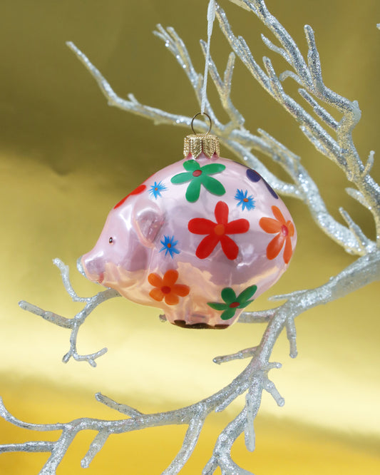 オーナメント FLOWER POWER PIGGY
