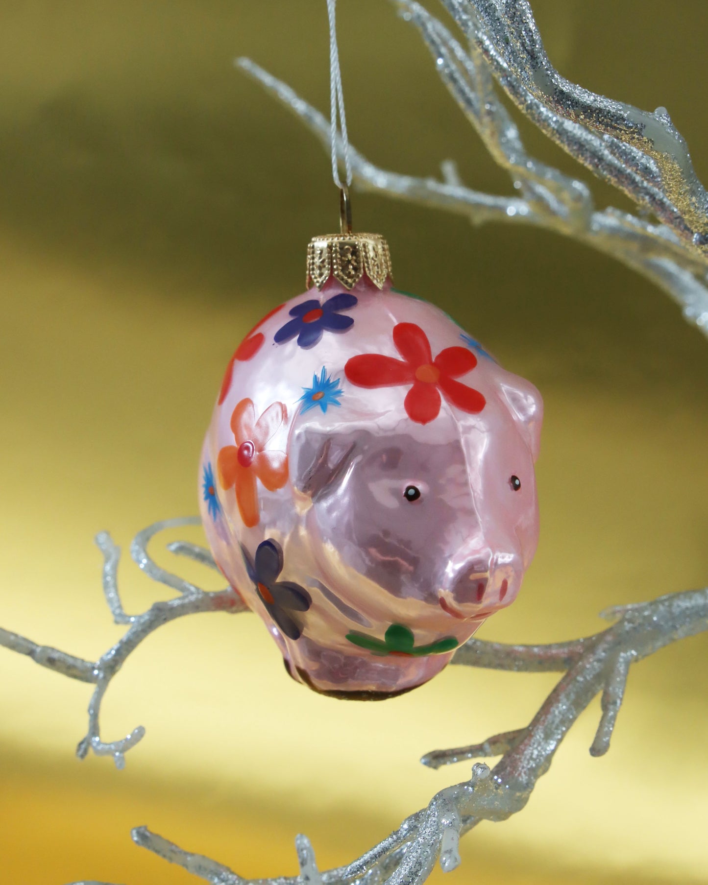オーナメント FLOWER POWER PIGGY