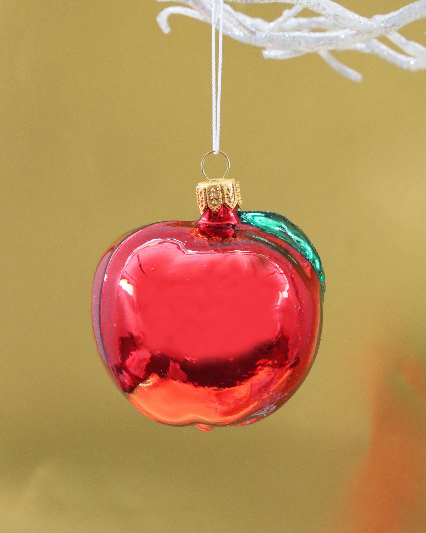 オーナメント APPLE W/LEAF