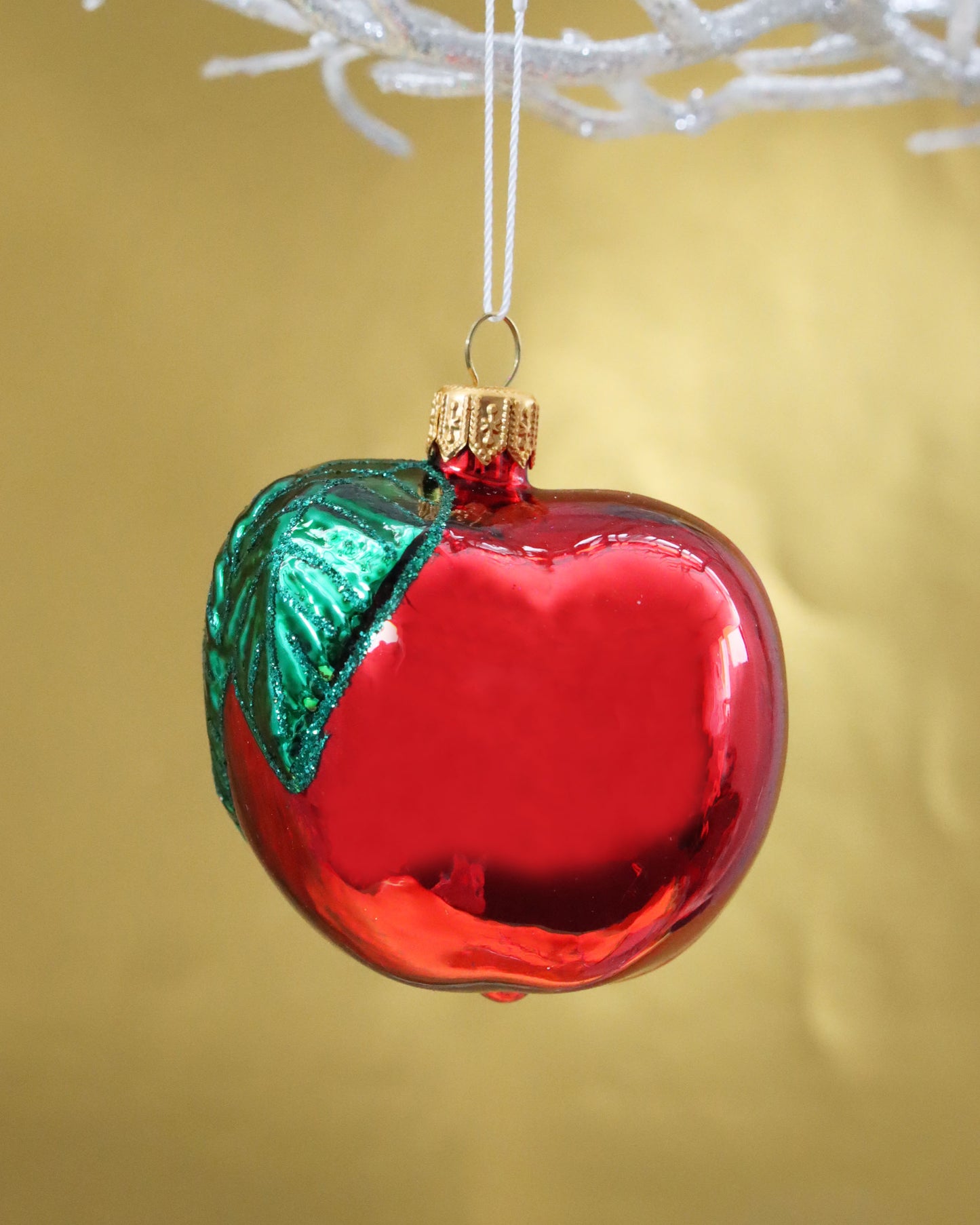 オーナメント APPLE W/LEAF