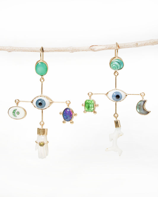 ドロップピアス Eye Cross