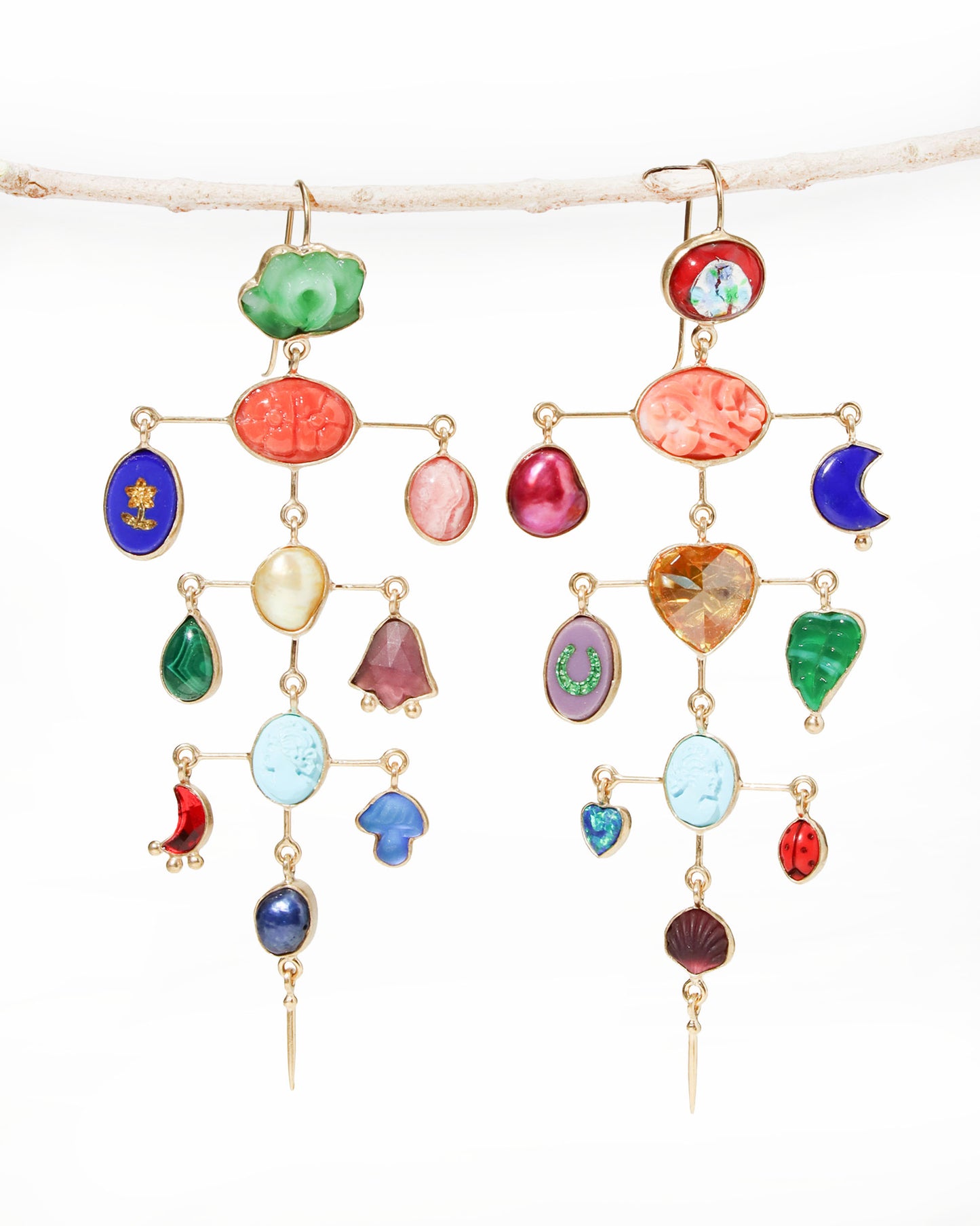 ドロップピアス Rainbow