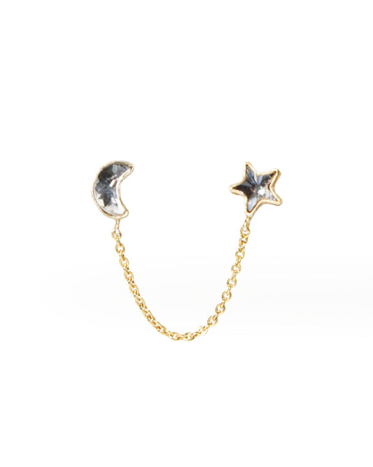 ダブルピアス MOON & STAR