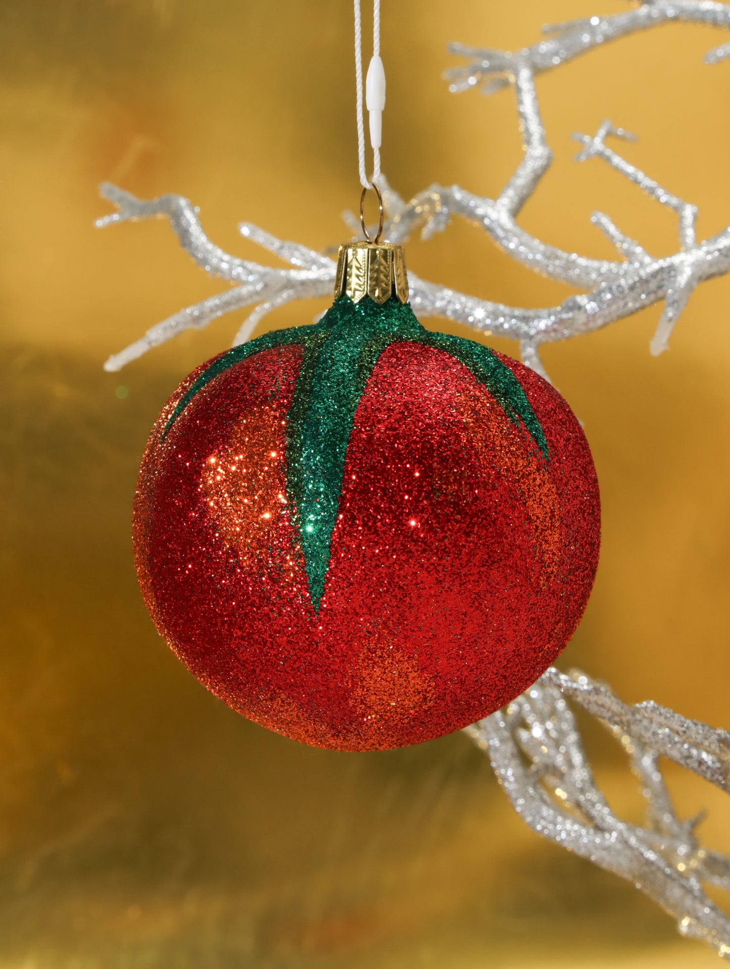 オーナメント TOMATO LARGE WITH GLITTER