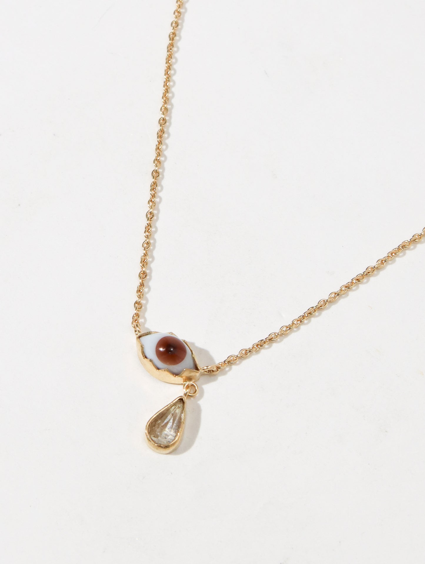 EYE TEARDROP ネックレス Brown