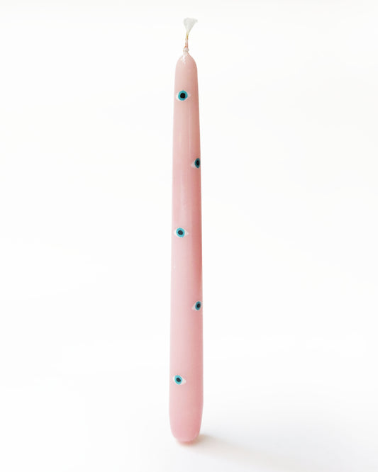 ＜CERERIA INTRONA＞ キャンドル DIPINTE A MANO ROSA CON OCCHI