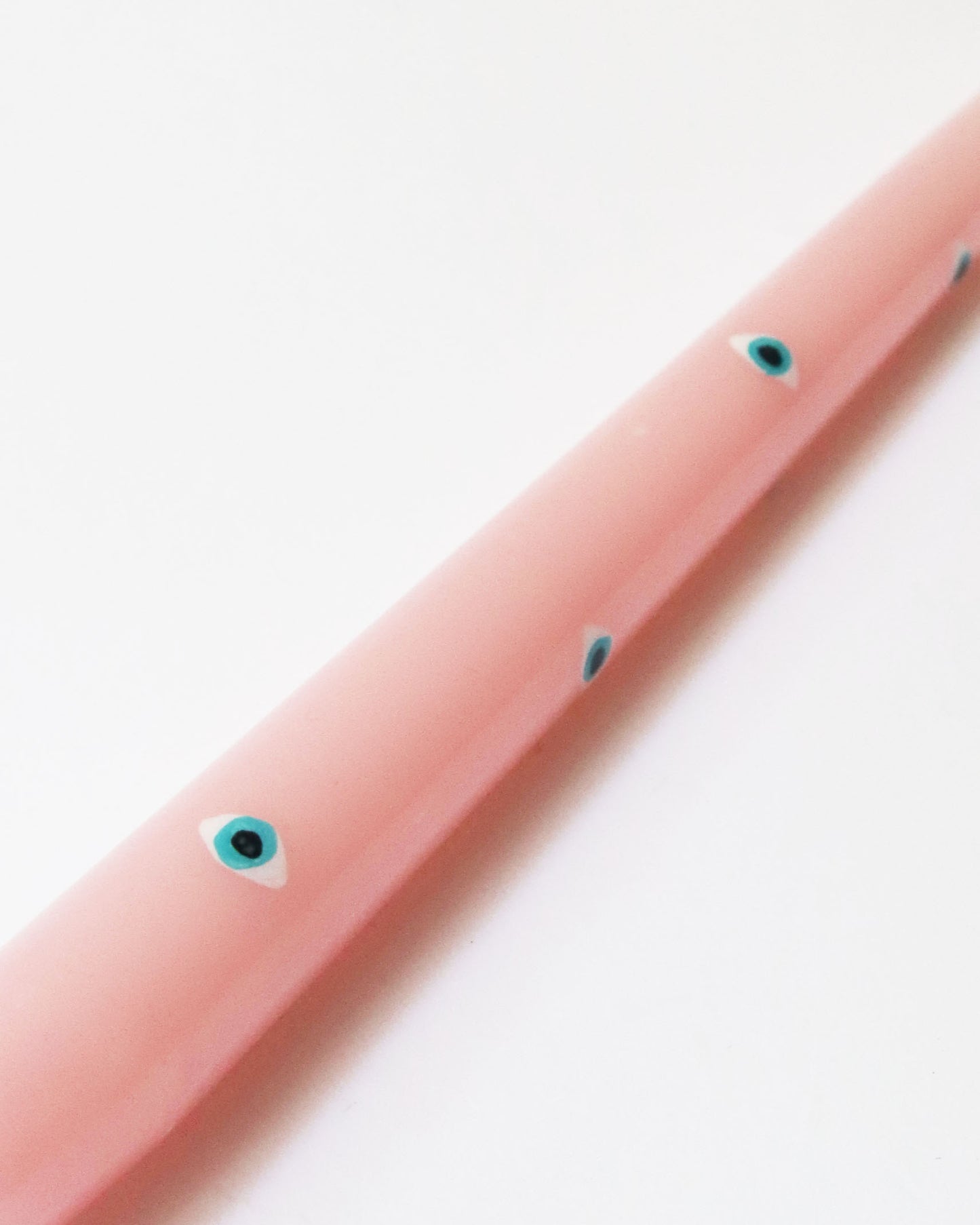 ＜CERERIA INTRONA＞ キャンドル DIPINTE A MANO ROSA CON OCCHI