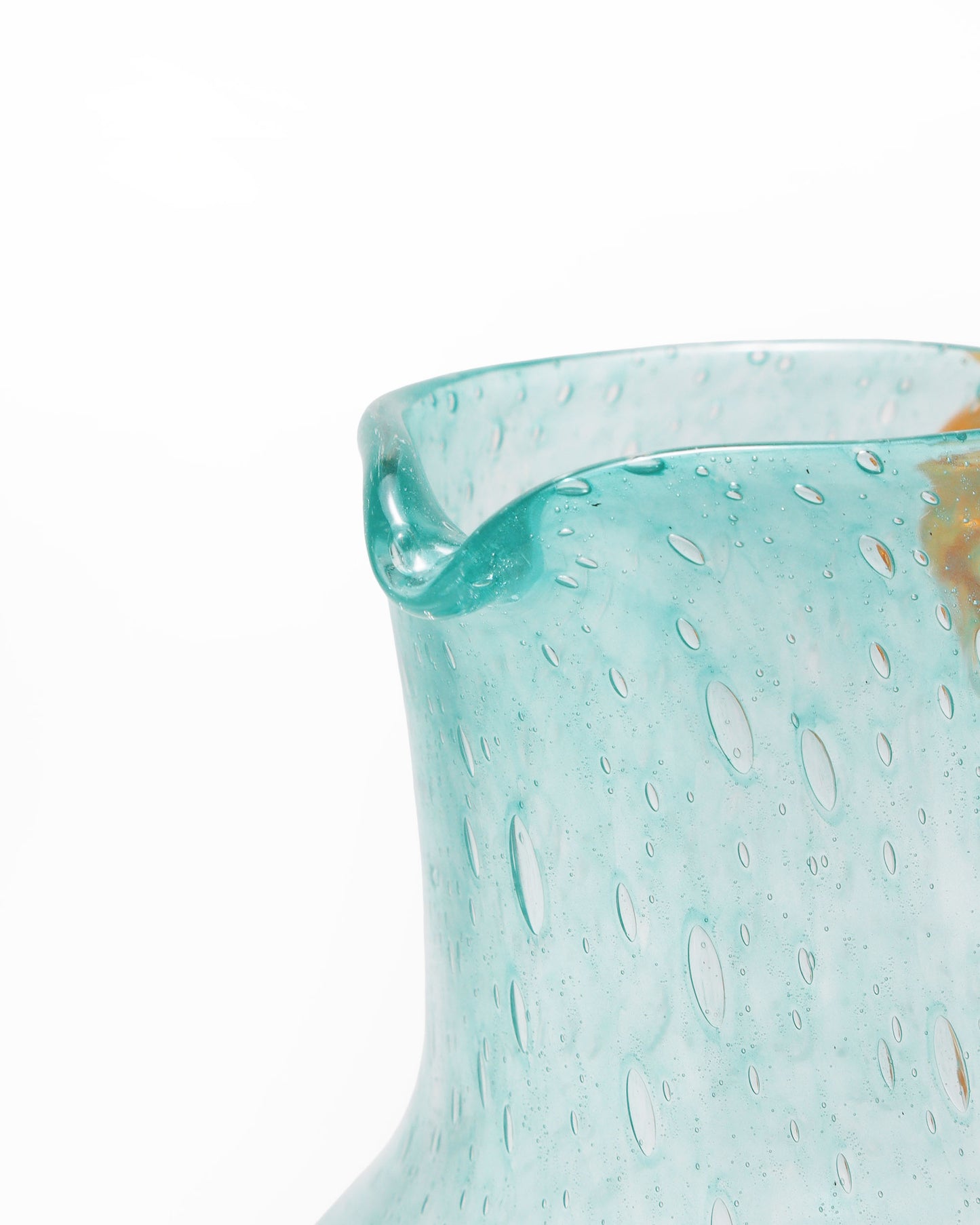 大きな丸いカラフェ turquoise&orange