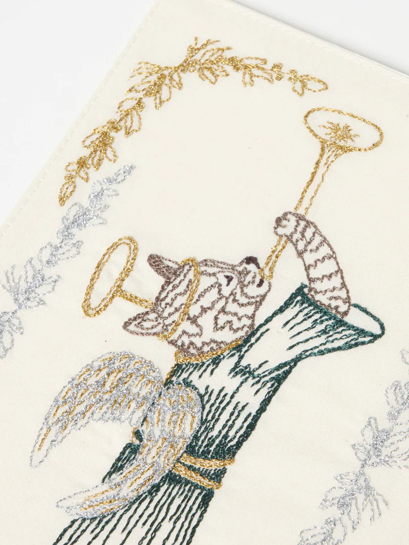刺繍カード Angel Cat