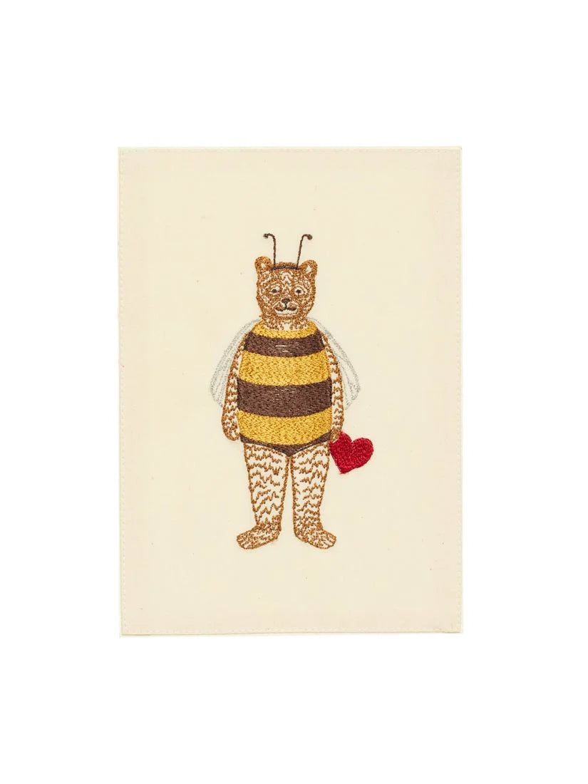 刺繍カード Bee Mine